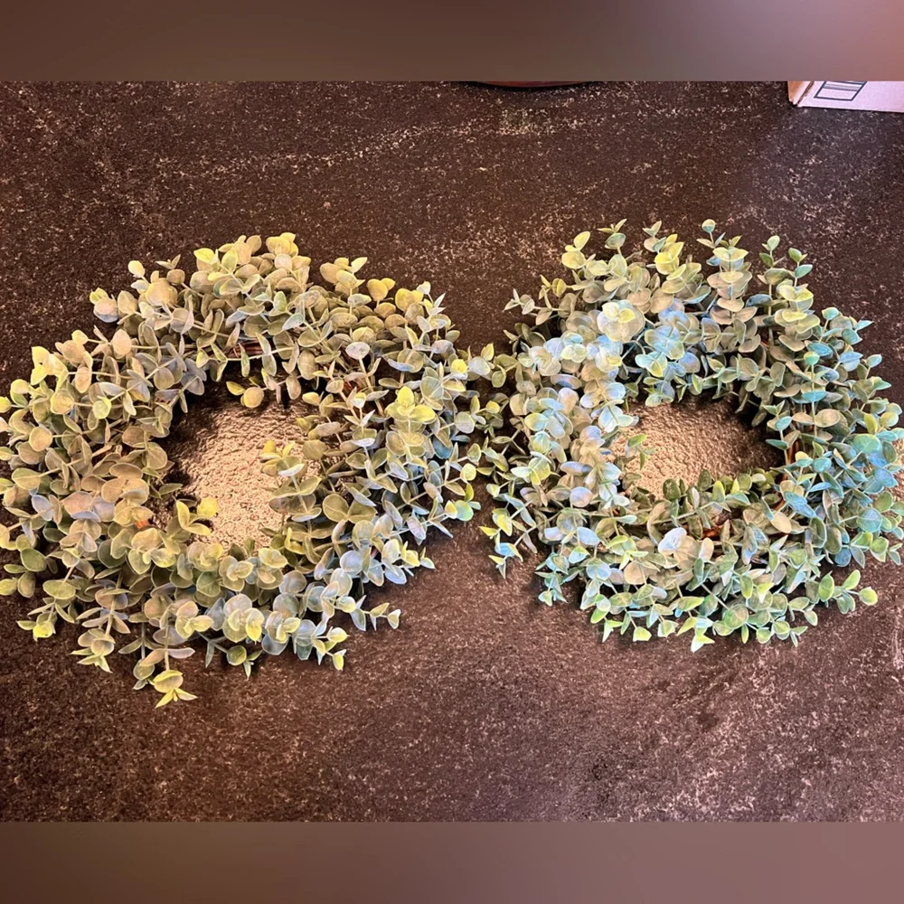 Two small greenery wreaths